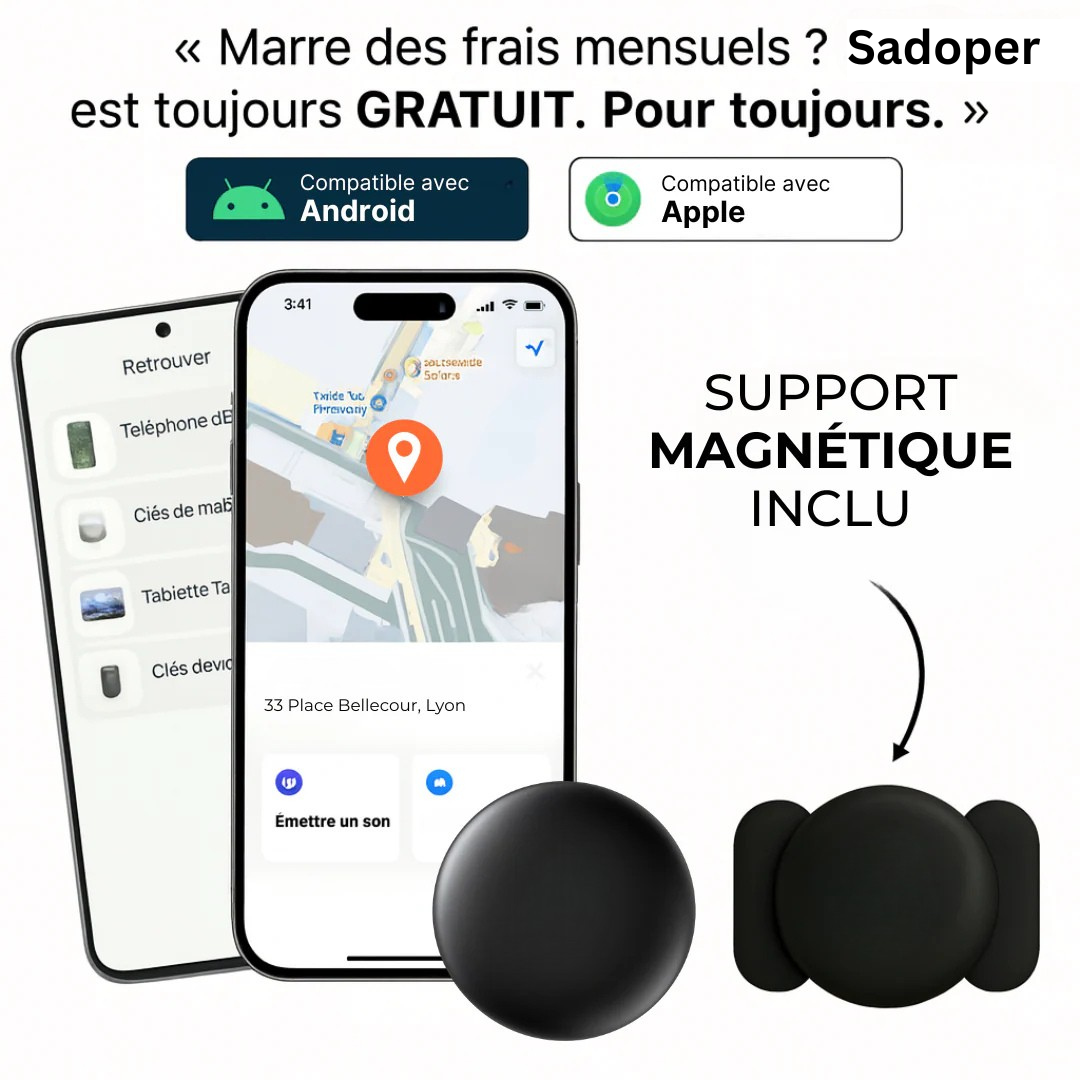 Traceur GPS Voiture Sans Abonnement Android & iOS Find My – Sécurité Antivol Sans Abonnement