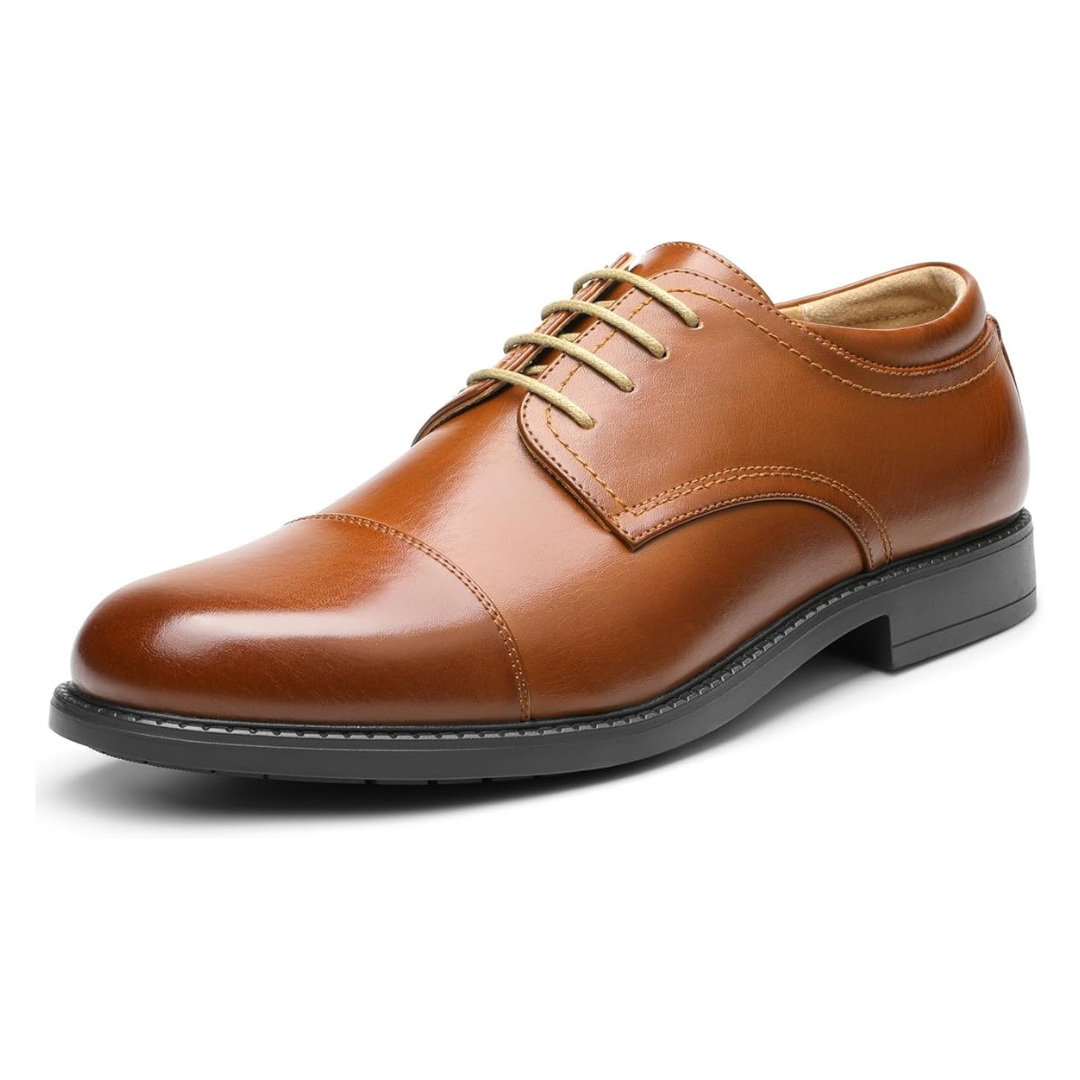 Sadoper Chaussures Formelles Homme Oxford Classiques à Lacets | Brown