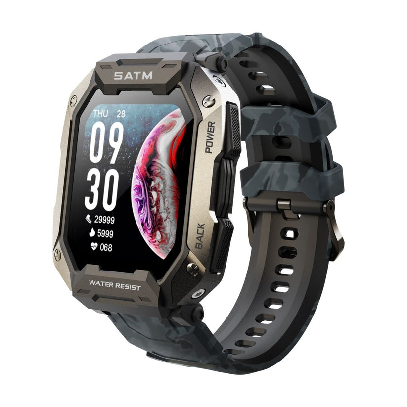 Montre Connectée Tactique Militaire – Ultra Résistante & Autonomie Longue Durée