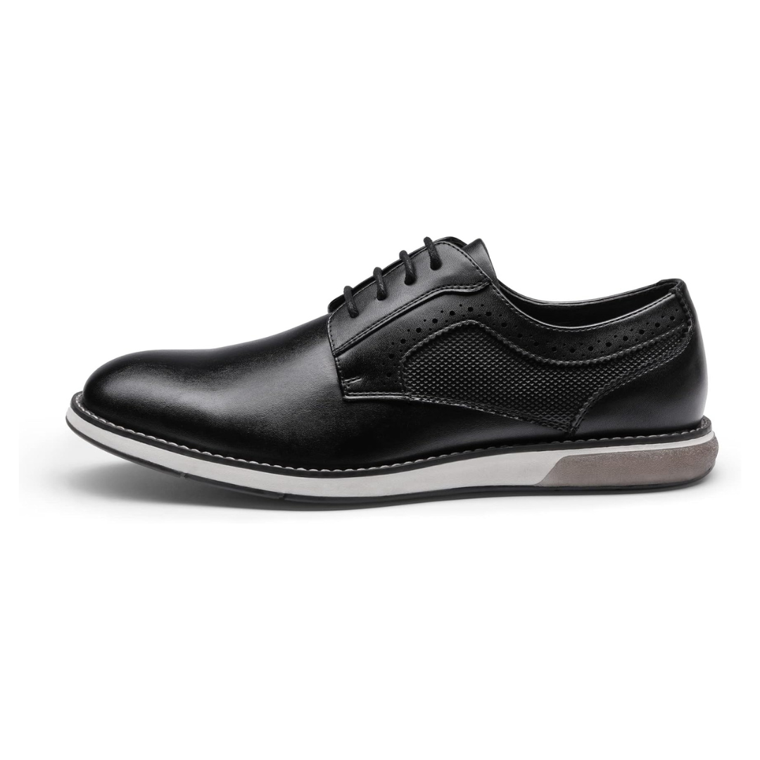Sadoper Chaussures Oxford Homme à Bout Lisse Business et Formelles | Black