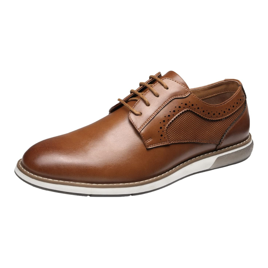 Sadoper Chaussures Oxford Homme à Bout Lisse Business et Formelles | Brown