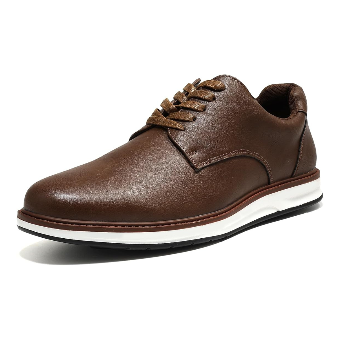 Sadoper Chaussures Brogues Homme à Bout Rond Classiques et Élégantes | Marron