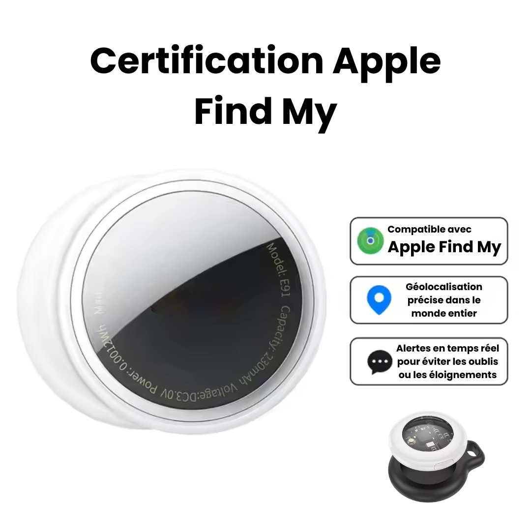 Traceur GPS Senior – Suivi en Temps Réel Sans Abonnement – Compatible uniquement iOS (iPhone, iPad, Mac)