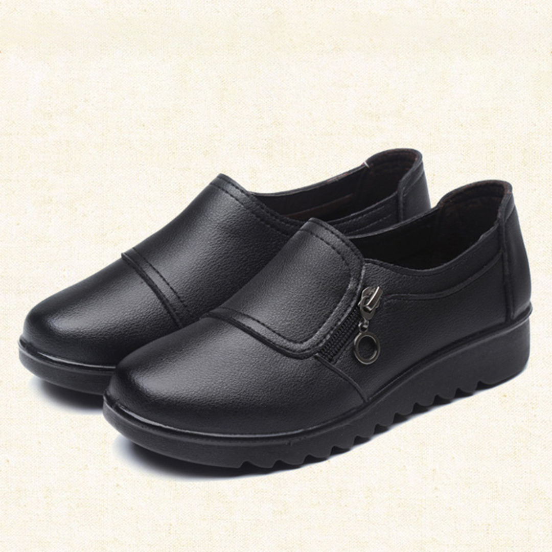 Sadoper Mocassin Orthopedique en Cuir | Pieds Détendus, Amorti, Confort