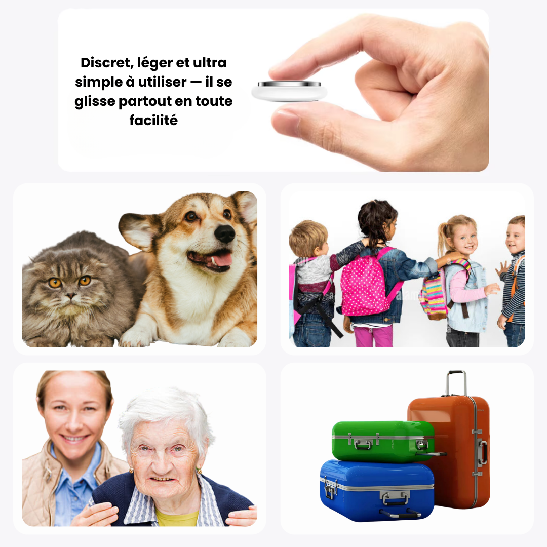 Traceur GPS Senior – Suivi en Temps Réel Sans Abonnement – Compatible uniquement iOS (iPhone, iPad, Mac)