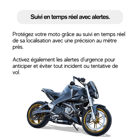 Tag GPS Moto Sans Abonnement Android & iOS Find My – Sécurité Antivol Sans Frais Mensuels