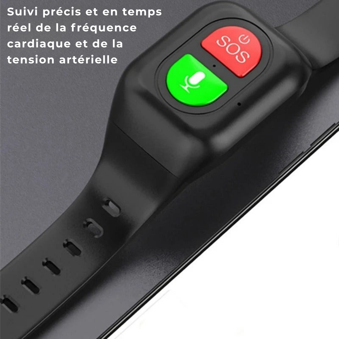 Montre GPS Intelligente pour Seniors – Traceur SOS 4G, Suivi Santé & Alertes d’Urgence