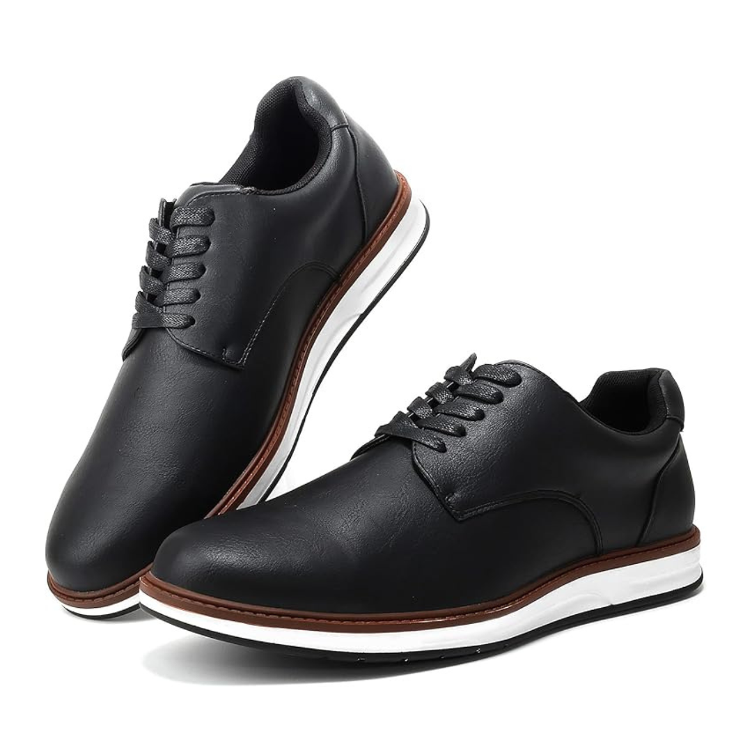 Sadoper Chaussures Brogues Homme à Bout Rond Classiques et Élégantes | Noir