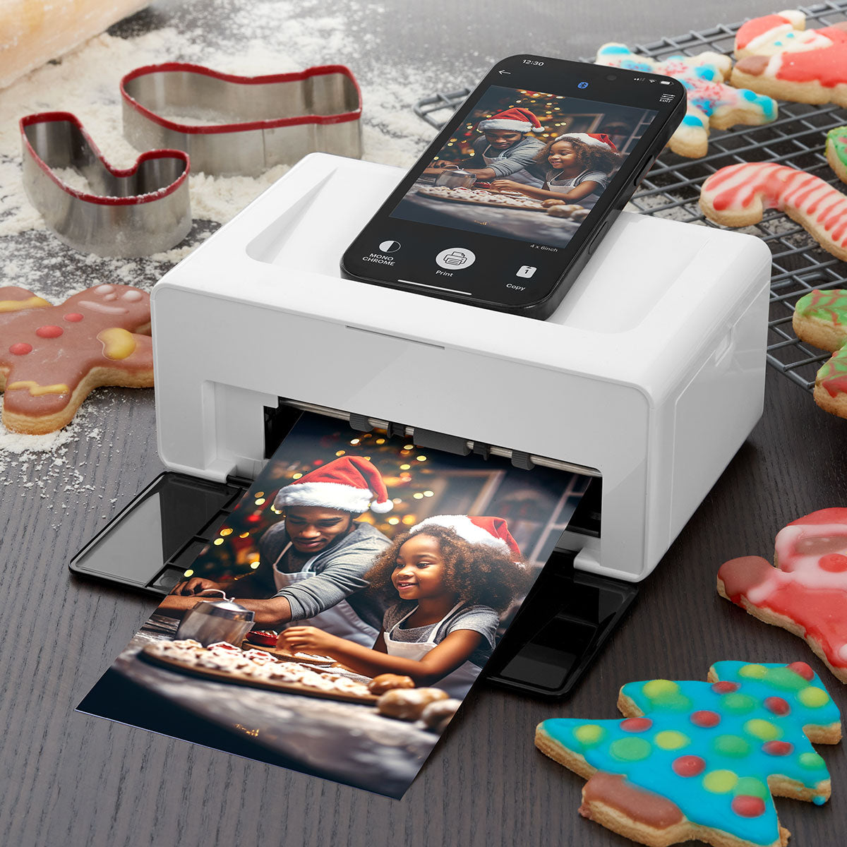 Imprimante Photo Smartphone Sharper Image – Impression Rapide, Sans Fil, Format 10×15 cm