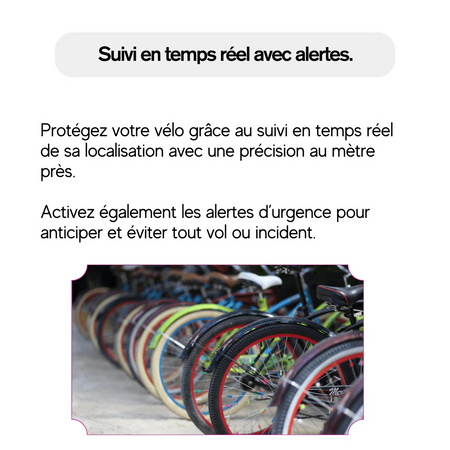 Traceur GPS Vélo Sans Abonnement avec Alertes Antivol - Sadoper
