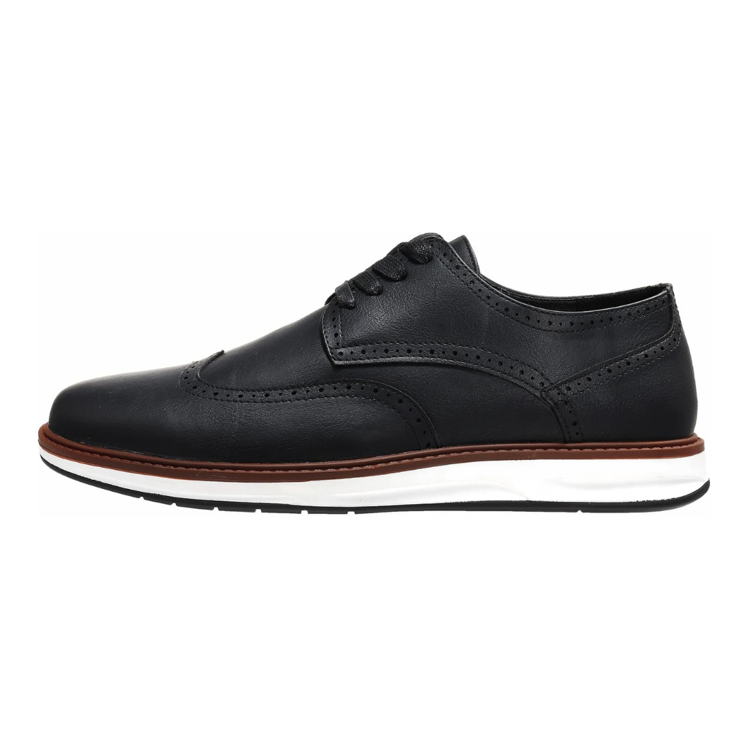 Sadoper Chaussures Brogues Homme à Bout Rond Classiques et Élégantes | Motif Noir