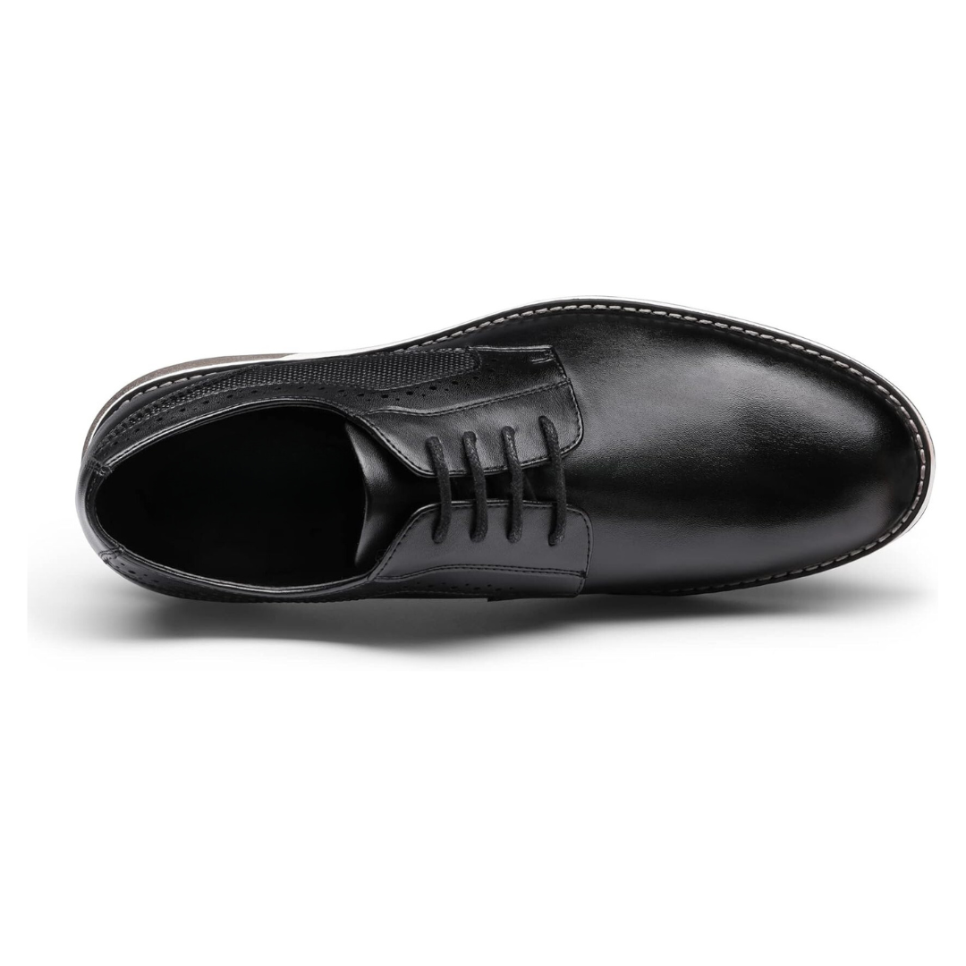 Sadoper Chaussures Oxford Homme à Bout Lisse Business et Formelles | Black