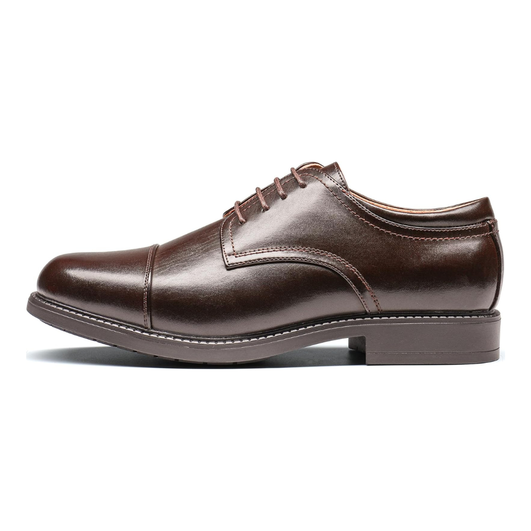 Sadoper Chaussures Formelles Homme Oxford Classiques à Lacets | Dark Brown
