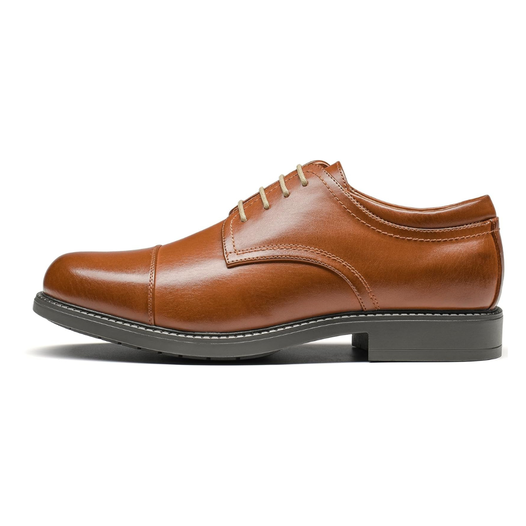 Sadoper Chaussures Formelles Homme Oxford Classiques à Lacets | Brown