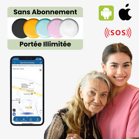 Traceur GPS Sadoper™ Senior – Suivi Precis Sans Abonnement - ANDROID / iOS