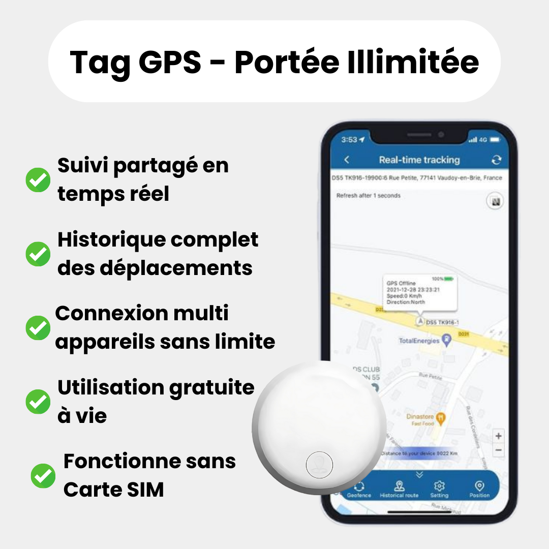 Sadoper™ | Traceur GPS pour Chat - ANDROID / iOS