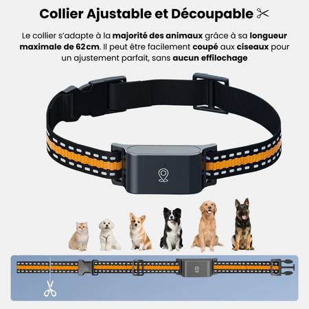 Collier GPS Connecté Sadoper™ – Portée Illimitée, Zéro Abonnement