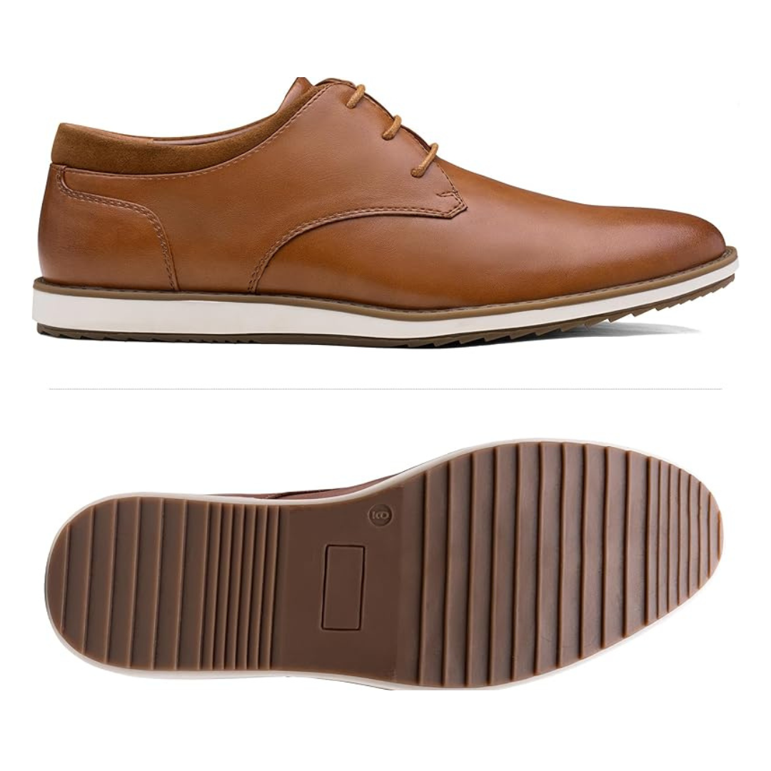 Sadoper Chaussures de Costume Homme Oxfords Casual et Chic | Business Casual-brown