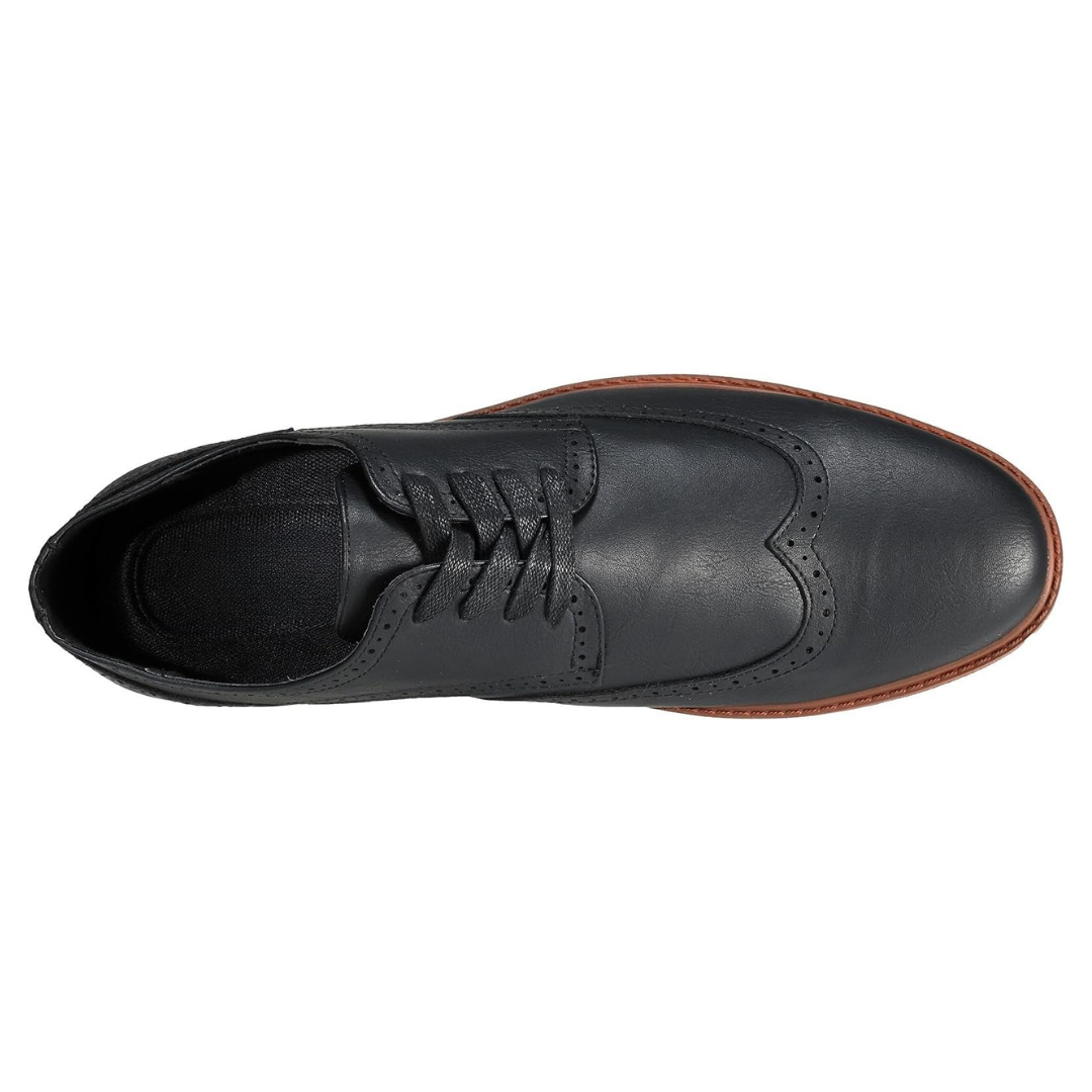 Sadoper Chaussures Brogues Homme à Bout Rond Classiques et Élégantes | Motif Noir