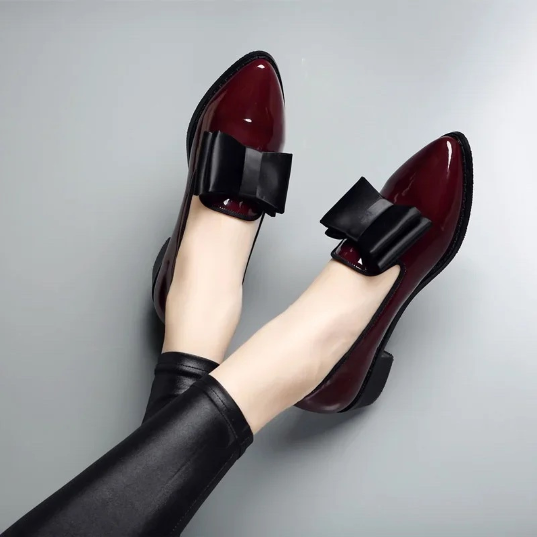 Sadoper Mocassins pointus en Cuir Verni | Confort Stylé, Chic et Moderne