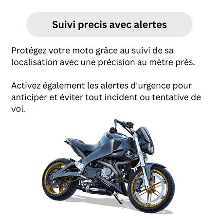 Traceur GPS pour moto sans abonnement – Suivi précis avec alertes antivol