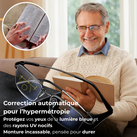 Lunettes Progressives Intelligentes - Vision Claire à Toutes les Distances