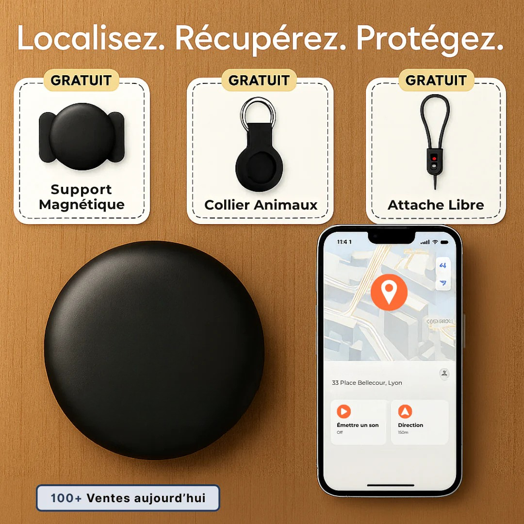 Traceur GPS Voiture Sans Abonnement Android & iOS Find My – Sécurité Antivol Sans Abonnement