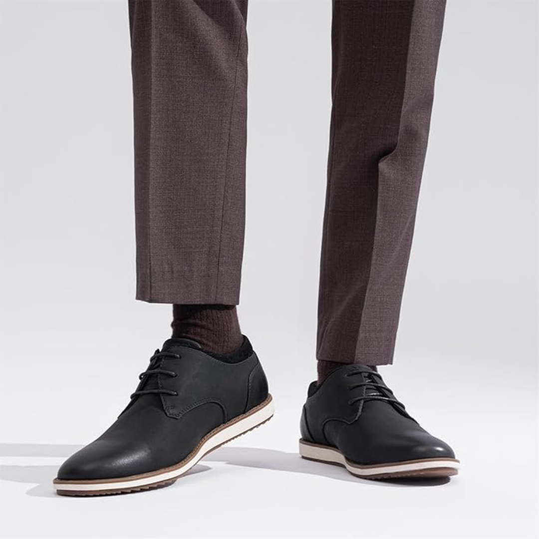 Sadoper Chaussures de Costume Homme Oxfords Casual et Chic | Business Casual-black Nubuck