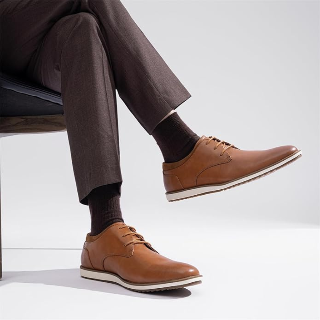 Sadoper Chaussures de Costume Homme Oxfords Casual et Chic | Business Casual-brown