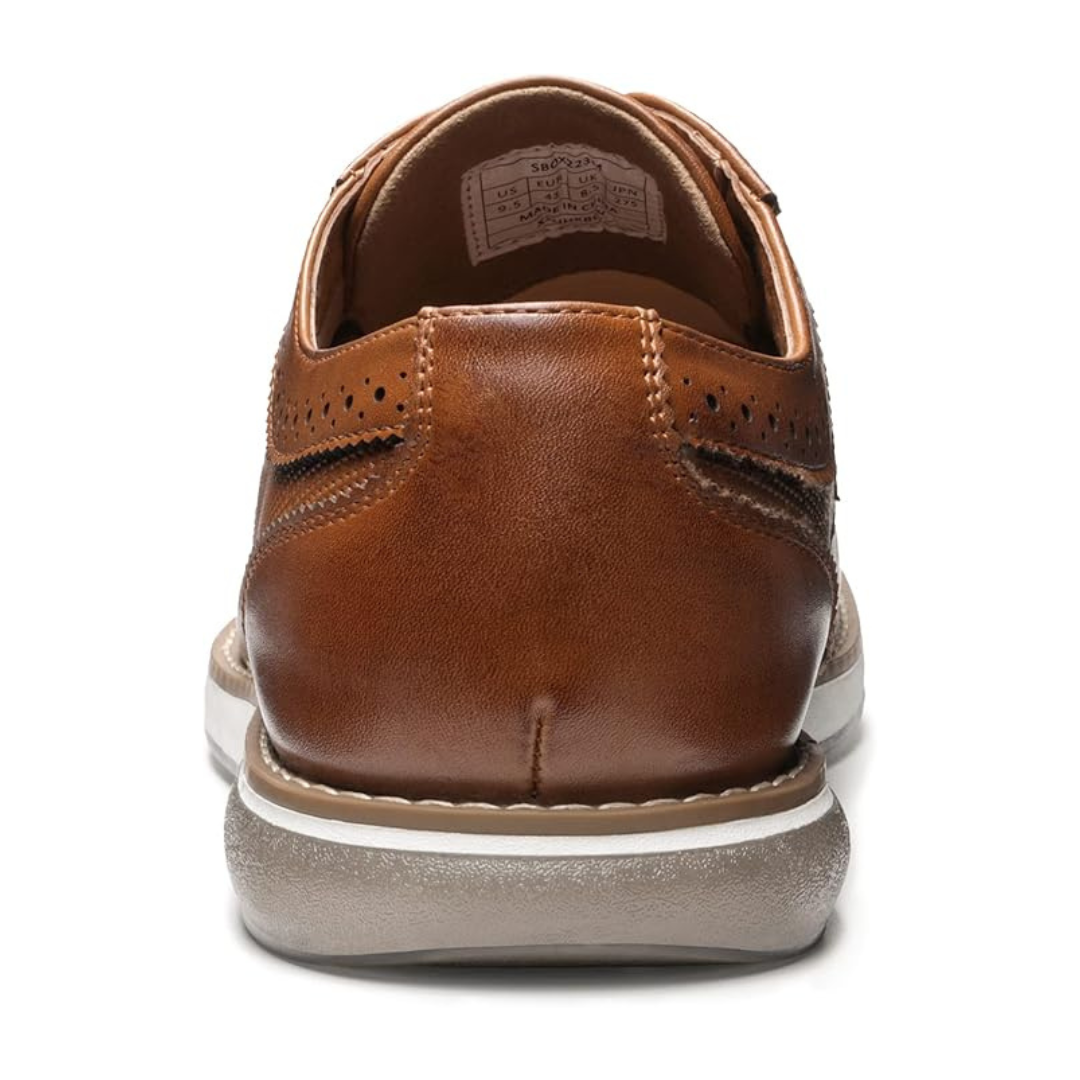 Sadoper Chaussures Oxford Homme à Bout Lisse Business et Formelles | Brown