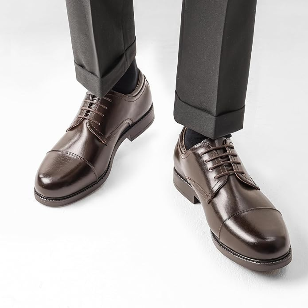 Sadoper Chaussures Formelles Homme Oxford Classiques à Lacets | Dark Brown