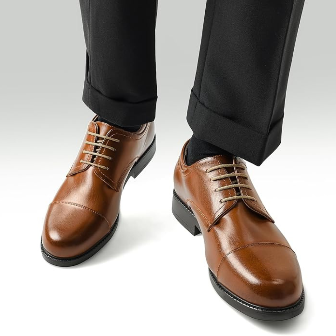 Sadoper Chaussures Formelles Homme Oxford Classiques à Lacets | Brown