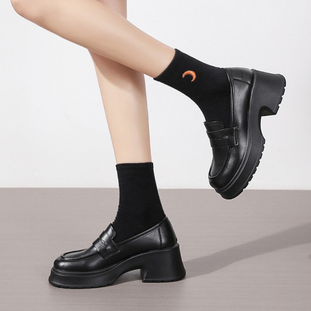 Sadoper Mocassin à Plateforme en Cuir | Confort, Style et Élégance