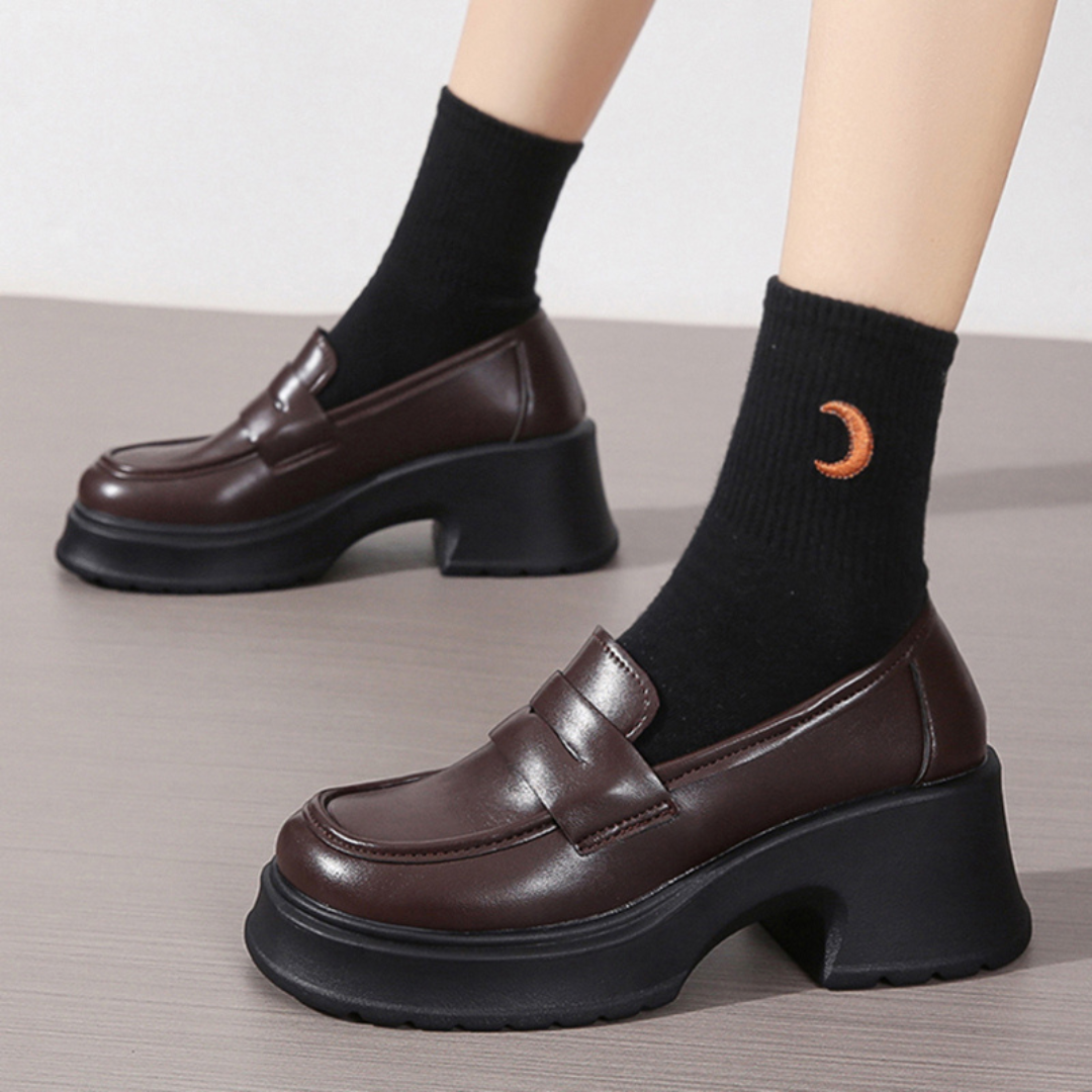 Sadoper Mocassin à Plateforme en Cuir | Confort, Style et Élégance