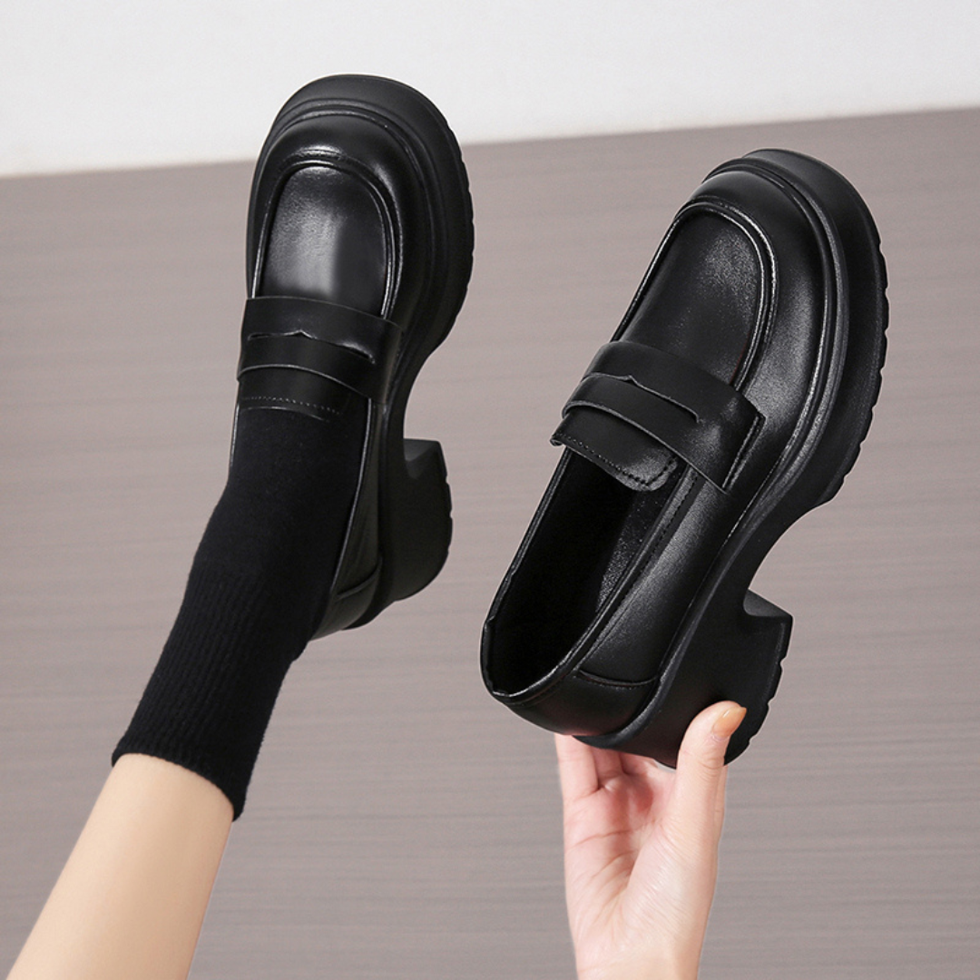 Sadoper Mocassin à Plateforme en Cuir | Confort, Style et Élégance