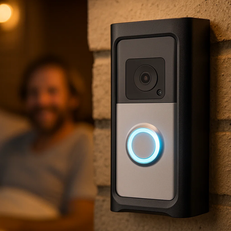 LuxGuard | Sonnette vidéo sans fil avec batterie pour une sécurité optimale