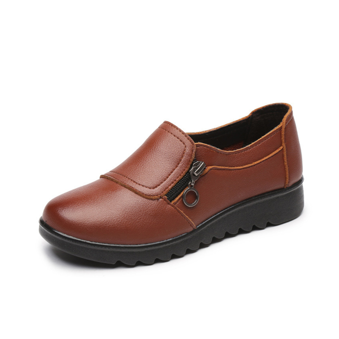 Sadoper Mocassin Orthopedique en Cuir | Pieds Détendus, Amorti, Confort