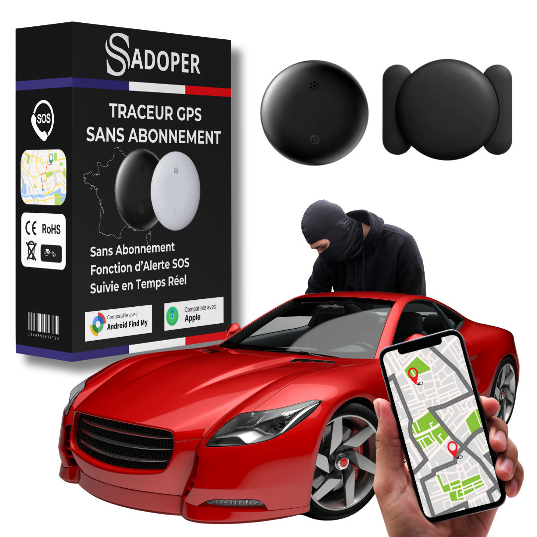 Traceur GPS Voiture Sans Abonnement iOS & Android Find My – Sécurité Antivol Sans Abonnement
