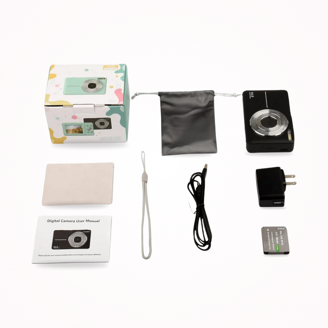 Appareil photo numérique vintage avec enregistrement vidéo 1080p- Appareil photo rétro léger et portable