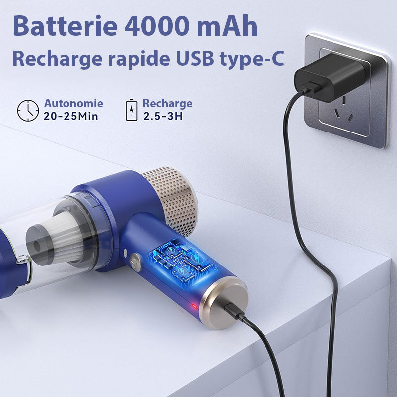 Sadoper™ – Aspirateur Voiture Sans Fil Puissant et Efficace
