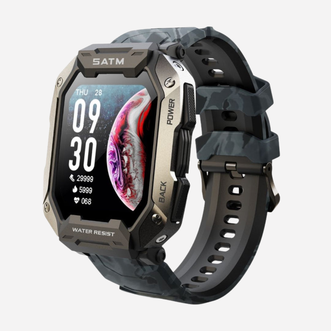 Montre Connectée Tactique Militaire – Ultra Résistante & Autonomie Longue Durée