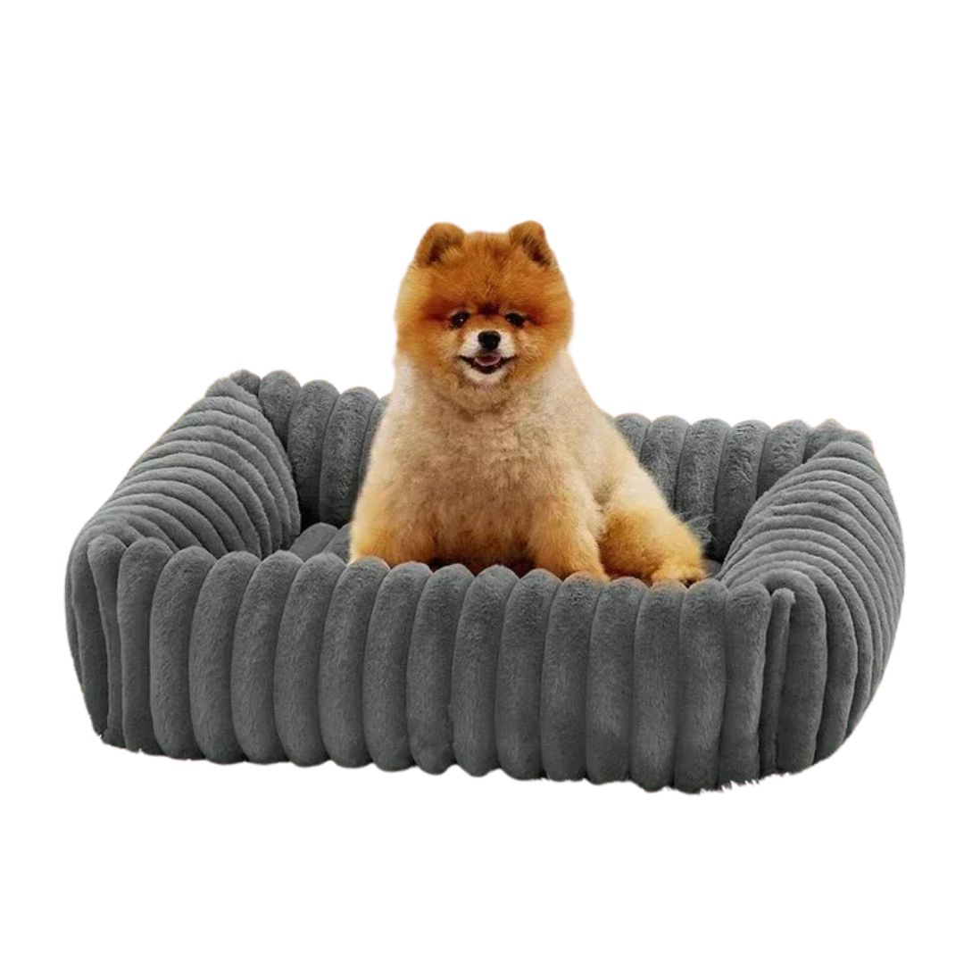 Lit rectangulaire en velours pour chien - Sadoper™