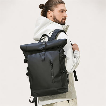 Sac Sadoper™ Roll-Top – Élégance Moderne, Confort & Connectivité