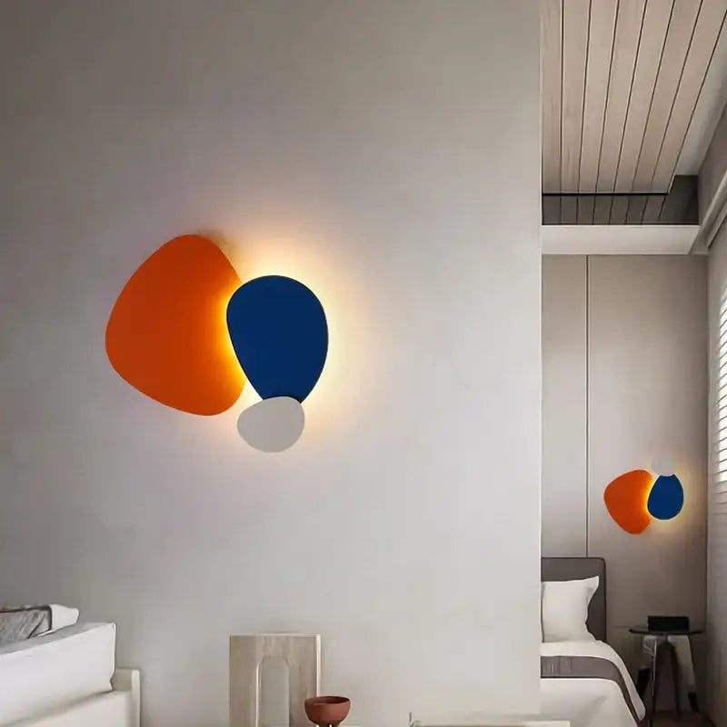 Plaquora™ – Applique Murale LED Scandinave Orange Moderne IP65
