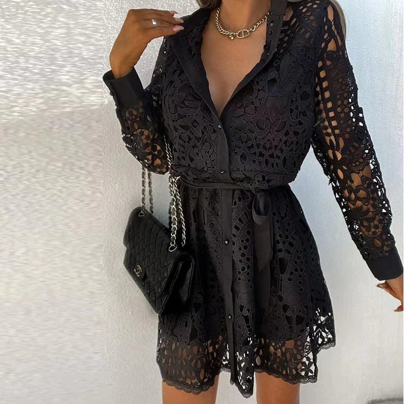 Elvira – Robe en dentelle élégante et confortable pour femme