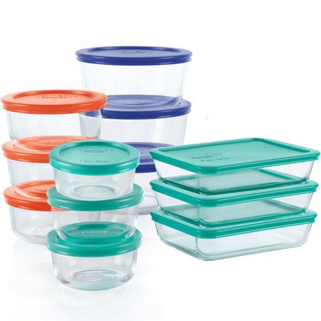 Glassker – Ensemble de 12 pièces de contenants alimentaires en verre avec couvercles hermétiques et étanches à la fuite