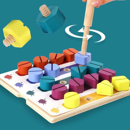 Planche à visser Montessori - Jeux creatifs EcrouVisse™