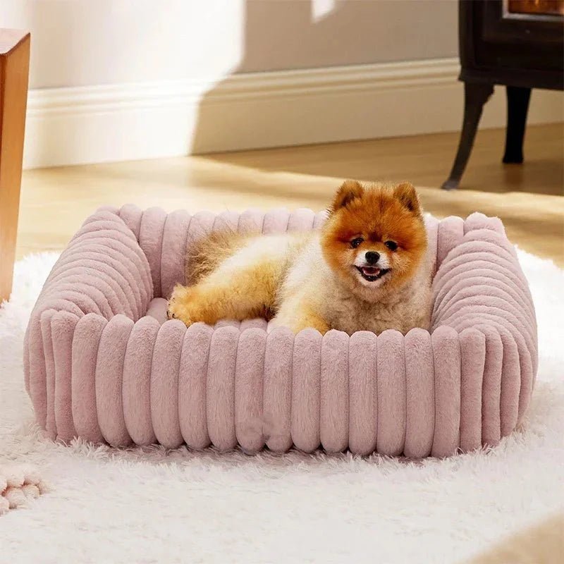 Lit rectangulaire en velours pour chien - Sadoper™