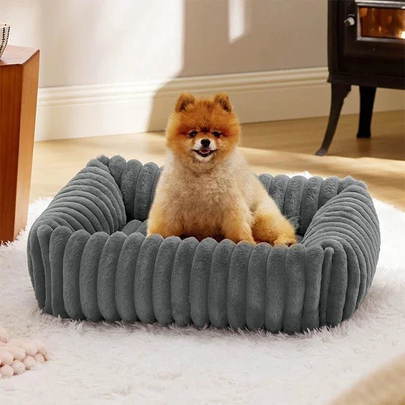 Lit rectangulaire en velours pour chien - Sadoper™
