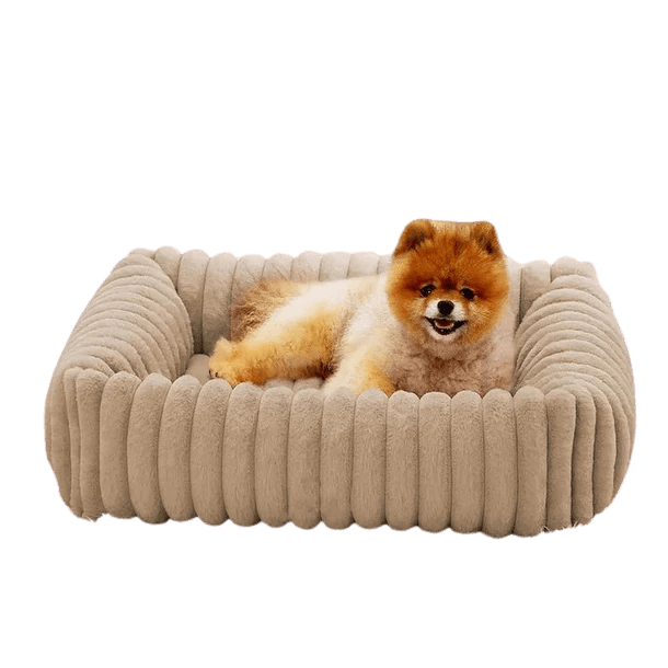 Lit rectangulaire en velours pour chien - Sadoper™
